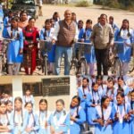 Sakti News : ठठारी गांव के हायर सेकेंडरी स्कूल में सरस्वती निःशुल्क सायकिल योजना के तहत छात्राओं को ...
